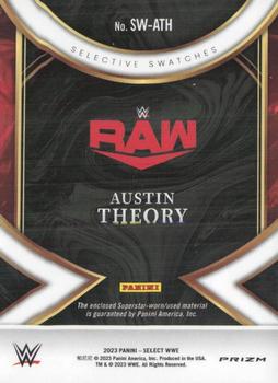 2023 Panini Select WWE - Selective Swatches #SW-ATH Austin Theory Back
