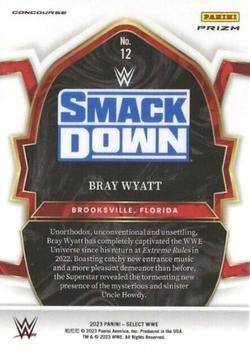 2023 Panini Select WWE - Silver Prizms #12 Bray Wyatt Back
