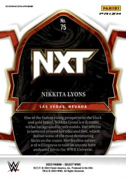 2023 Panini Select WWE - Silver Prizms #75 Nikkita Lyons Back