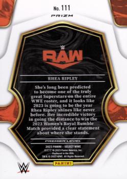 2023 Panini Select WWE - Silver Prizms #111 Rhea Ripley Back