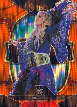 2023 Panini Select WWE - Orange Flash Prizms #22 Charlotte Flair Front