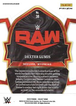 2023 Panini Select WWE - Orange Flash Prizms #38 Dexter Lumis Back