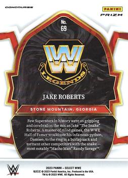 2023 Panini Select WWE - Orange Flash Prizms #69 Jake Roberts Back