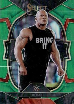 2023 Panini Select WWE - Green Prizms #31 The Rock Front