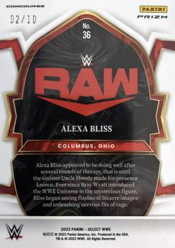2023 Panini Select WWE - Gold Prizms #36 Alexa Bliss Back