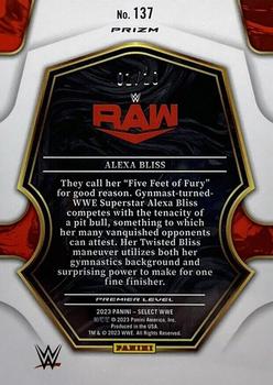 2023 Panini Select WWE - Gold Prizms #137 Alexa Bliss Back