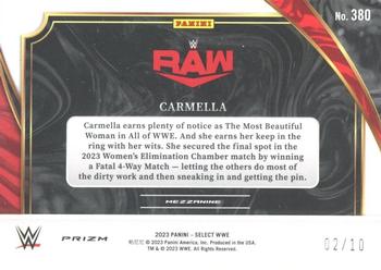 2023 Panini Select WWE - Gold Prizms #380 Carmella Back