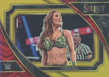 2023 Panini Select WWE - Gold Prizms #380 Carmella Front