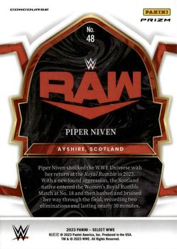 2023 Panini Select WWE - Red & Blue #48 Piper Niven Back