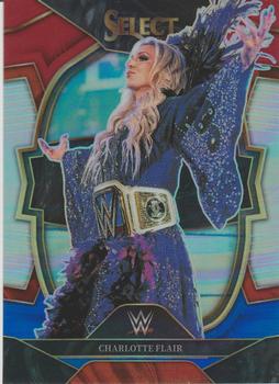 2023 Panini Select WWE - Red & Blue Prizms #22 Charlotte Flair Front