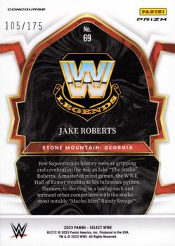 2023 Panini Select WWE - Red Prizms #69 Jake Roberts Back