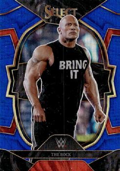 2023 Panini Select WWE - Blue Wave Prizms #31 The Rock Front