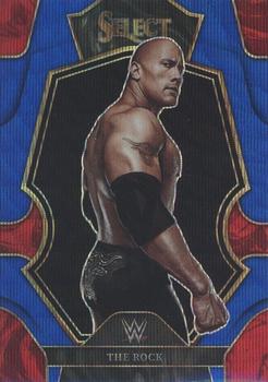2023 Panini Select WWE - Blue Wave Prizms #122 The Rock Front