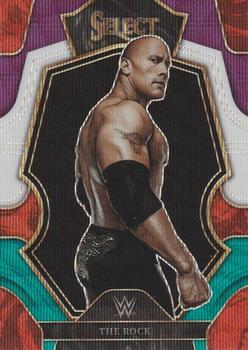 2023 Panini Select WWE - Tri-Color Prizms #122 The Rock Front