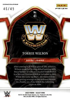 2023 Panini Select WWE - Black & Blue Prizms #41 Torrie Wilson Back