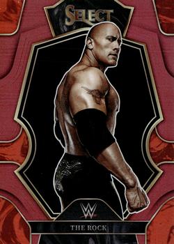 2023 Panini Select WWE - Maroon Prizms #122 The Rock Front