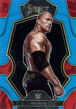 2023 Panini Select WWE - Blue Prizms #122 The Rock Front