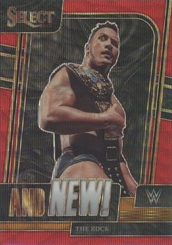 2023 Panini Select WWE - And New! Red Wave Prizms #3 The Rock Front
