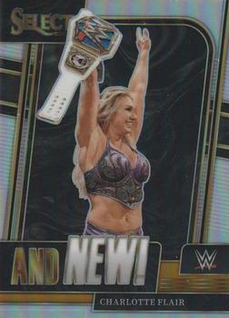 2023 Panini Select WWE - And New! Silver Prizms #10 Charlotte Flair Front