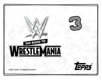2021 Topps WWE Road to WrestleMania Stickers #3 Intro Sticker 3 Back