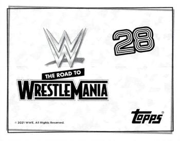 2021 Topps WWE Road to WrestleMania Stickers #28 The Fiend Bray Wyatt Back