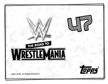 2021 Topps WWE Road to WrestleMania Stickers #47 AJ Styles Back
