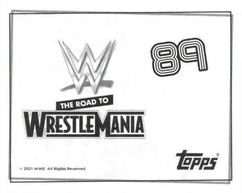 2021 Topps WWE Road to WrestleMania Stickers #89 Asuka Back