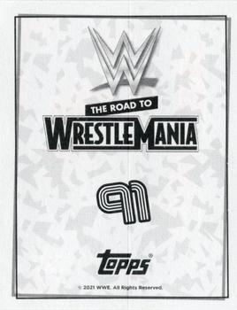 2021 Topps WWE Road to WrestleMania Stickers #91 Asuka Back