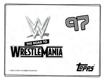 2021 Topps WWE Road to WrestleMania Stickers #97 Most Eliminations Back