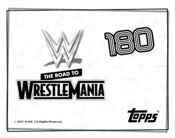 2021 Topps WWE Road to WrestleMania Stickers #180 Sasha Banks Back