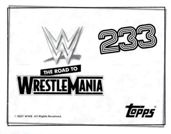 2021 Topps WWE Road to WrestleMania Stickers #233 Aleister Black Back