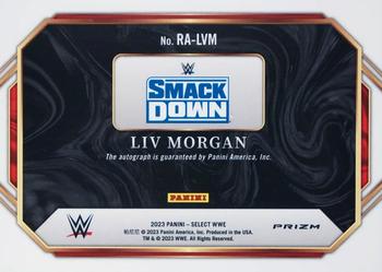 2023 Panini Select WWE - Ringside Action Signatures Red Wave Prizms #RA-LVM Liv Morgan Back