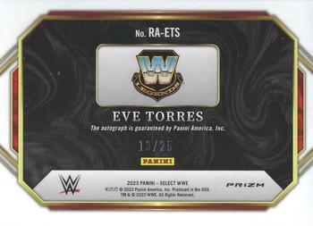2023 Panini Select WWE - Ringside Action Signatures Tie-Dye Prizms #RA-ETS Eve Torres Back