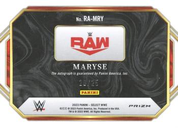 2023 Panini Select WWE - Ringside Action Signatures Tie-Dye Prizms #RA-MRY Maryse Back