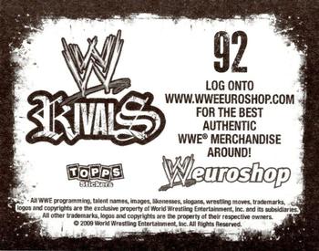 2009 Topps WWE Rivals #92 Jeff Hardy Back