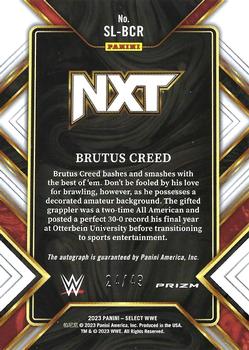 2023 Panini Select WWE - Signature Selections Red Prizms #SL-BCR Brutus Creed Back
