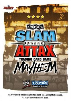 2010 Topps Slam Attax WWE Mayhem (UK Variant) #NNO The Miz Back