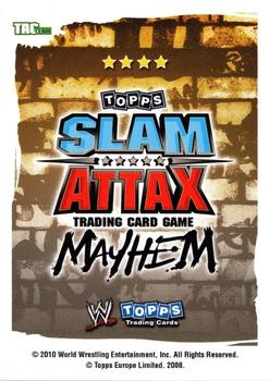 2010 Topps Slam Attax WWE Mayhem (UK Variant) #NNO Chris Jericho / The Miz Back