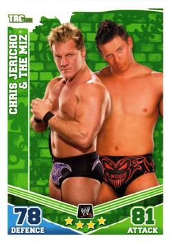 2010 Topps Slam Attax WWE Mayhem (UK Variant) #NNO Chris Jericho / The Miz Front