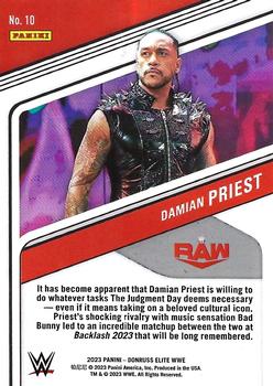2023 Donruss Elite WWE #10 Damian Priest Back