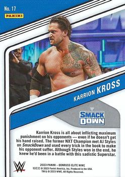 2023 Donruss Elite WWE #17 Karrion Kross Back