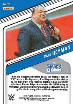 2023 Donruss Elite WWE #32 Paul Heyman Back