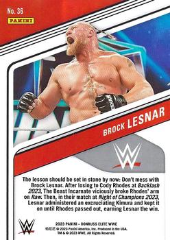 2023 Donruss Elite WWE #36 Brock Lesnar Back