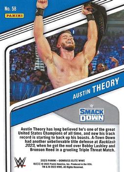 2023 Donruss Elite WWE #58 Austin Theory Back