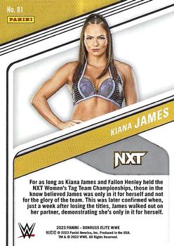 2023 Donruss Elite WWE #81 Kiana James Back