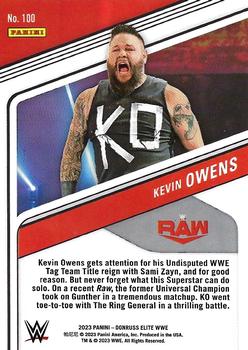 2023 Donruss Elite WWE #100 Kevin Owens Back