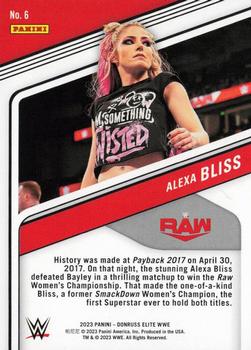2023 Donruss Elite WWE - Blue #6 Alexa Bliss Back