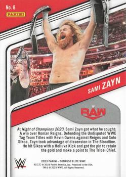 2023 Donruss Elite WWE - Blue #8 Sami Zayn Back