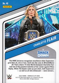 2023 Donruss Elite WWE - Blue #46 Charlotte Flair Back