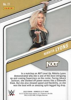 2023 Donruss Elite WWE - Blue #77 Nikkita Lyons Back